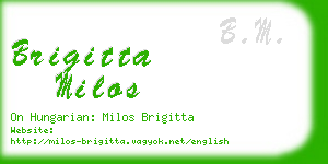 brigitta milos business card